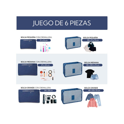 Kit para viaje 6 piezas