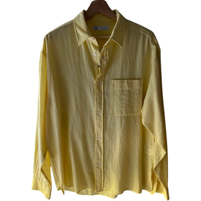 Camisa de Lino Zara hombre