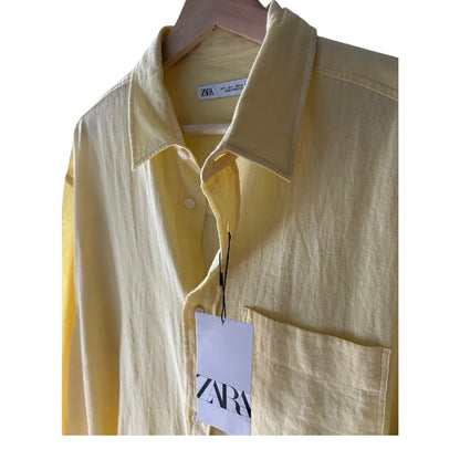 Camisa de Lino Zara hombre